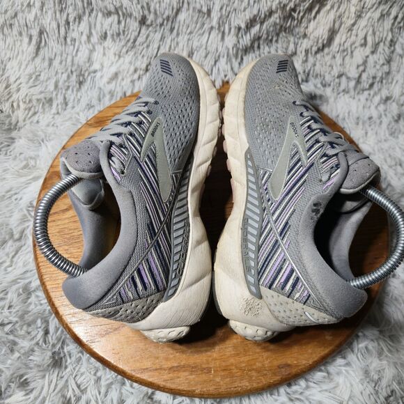 Brooks Adrenaline 19 Womens Size 8.5B Grey/Blue Mesh Running Casual Sneakers - Picture 6 of 12